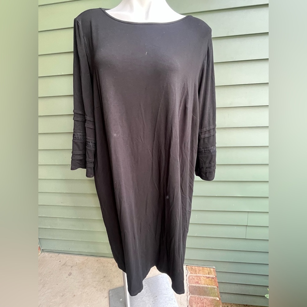 JJill Wearever Collection Elegant Black Women's Dress